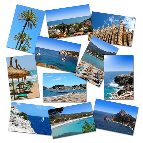 Photo collage from mallorca vacations — 图库照片