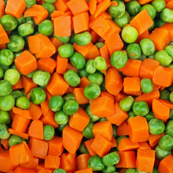 Fondo de guisantes y zanahorias — Foto de Stock