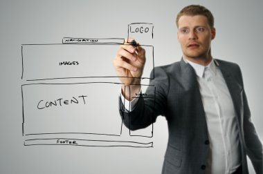 Tasarımcı çizim web sitesi geliştirme penceresi