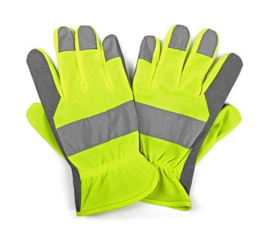 protective work gloves isolated on white clipart