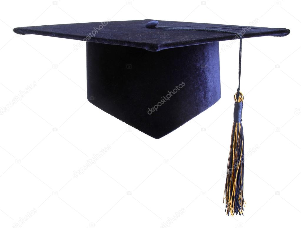 education student cap isolated on white