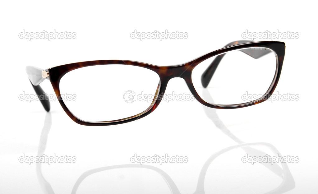 elegant eyeglasses frame isolated on white