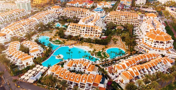 Aerial View Holiday Resort Buildings Playa Las Americas Tenerife Canary — Stock Photo, Image