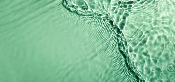 Fresh Water Wave Surface Texture Green Background Copy Space Hydration — Stock Photo, Image