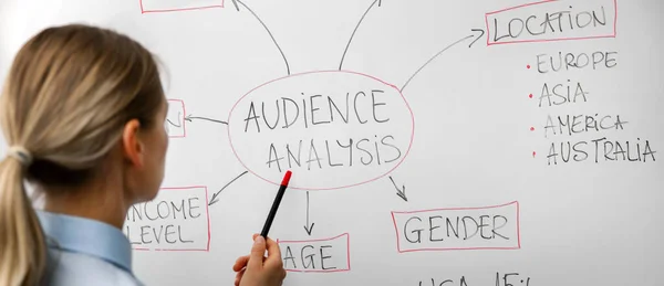 Audience Analysis Diagram Whiteboard Business Marketing Strategy Jogdíjmentes Stock Fotók