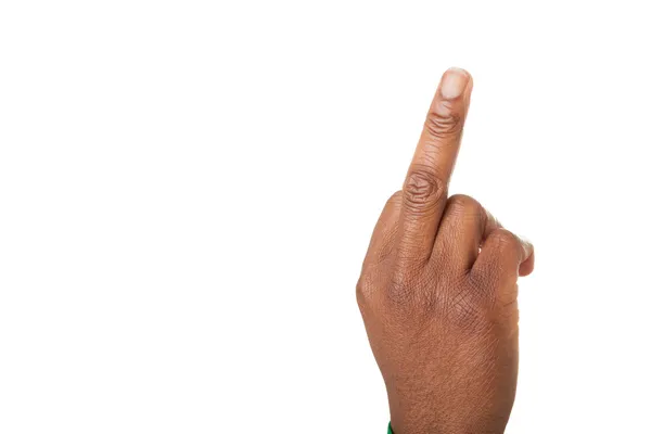 Upturned middle finger — Stock Photo, Image