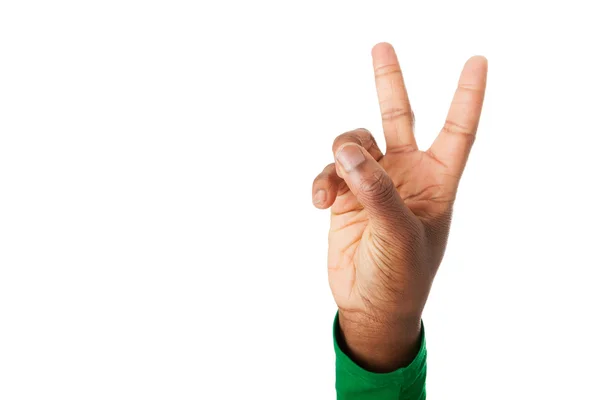 The fingers form the victory sign — Stock Photo, Image