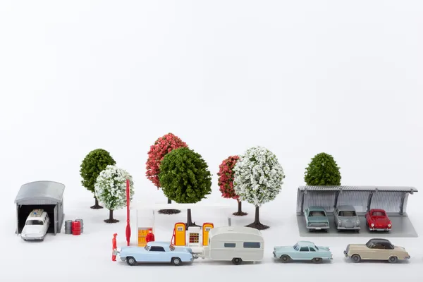 A car is standing at a gas station — Stock Photo, Image