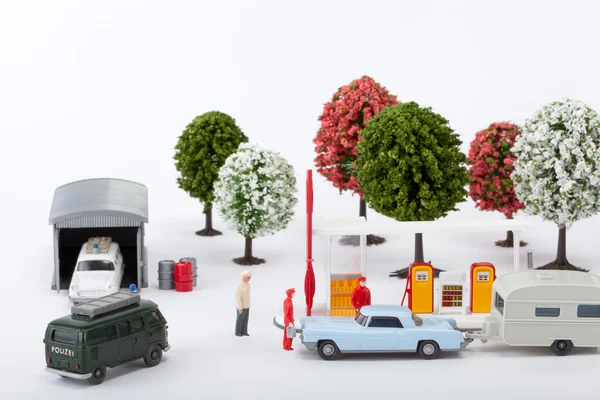 A car is standing at a gas station — Stock Photo, Image