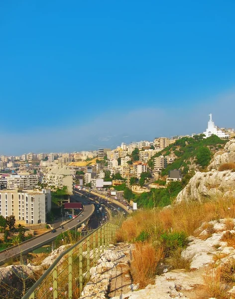 Lübnan - Beyrut yükseklikten başkenti — Stok fotoğraf