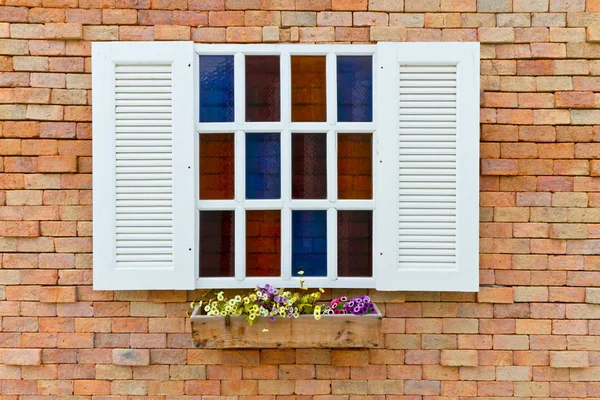 Ventana blanca — Foto de Stock