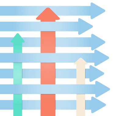 birçok ok - soyut infographics ilerleme