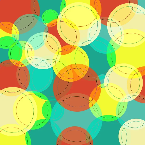 Абстрактный фон со множеством красочных кругов — стоковый вектор