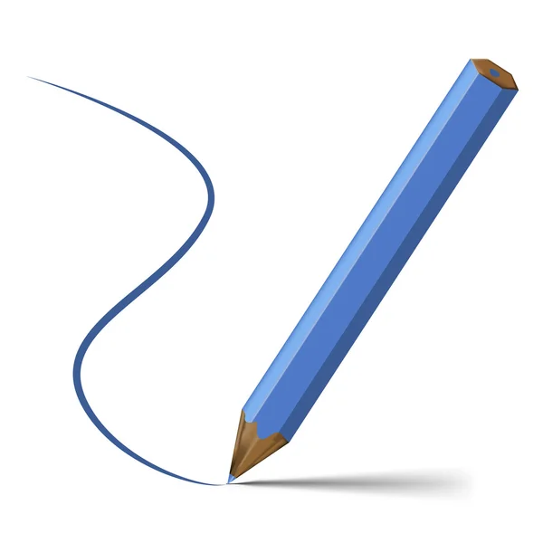 Blue pencil — Stock Vector