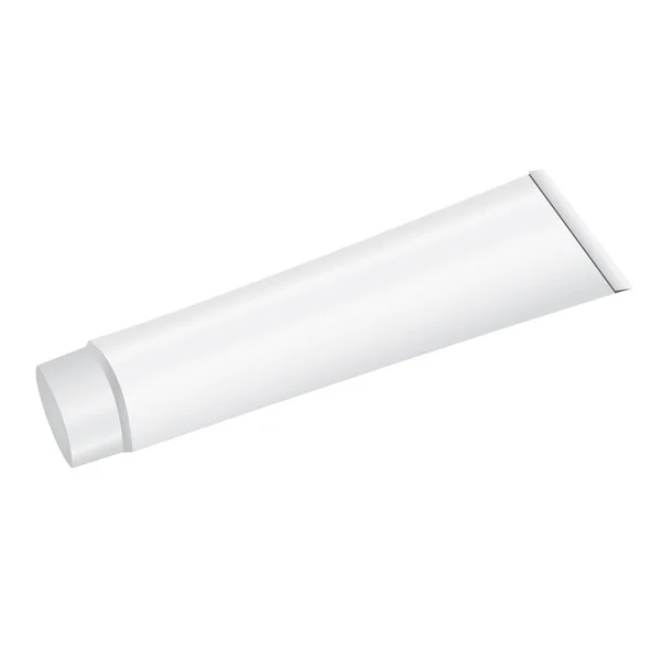 Tubo de pasta de dentes isolado no fundo branco — Vetor de Stock