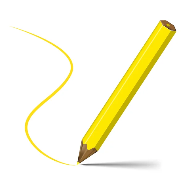 Yellow pencil — Stock Vector