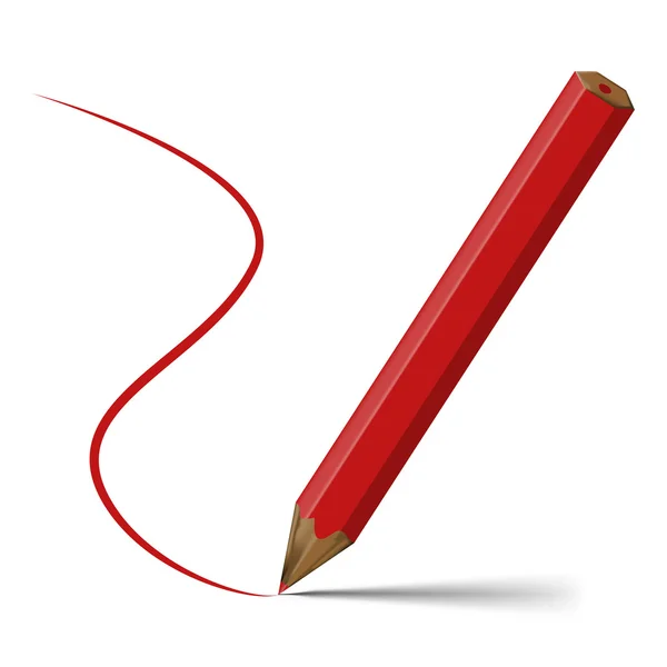 Red pencil — Stock Vector