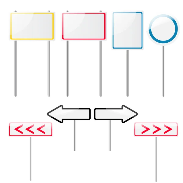sekiz parlak yol işaretleri kümesi.