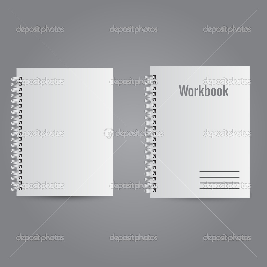 Two white realistic notebooks