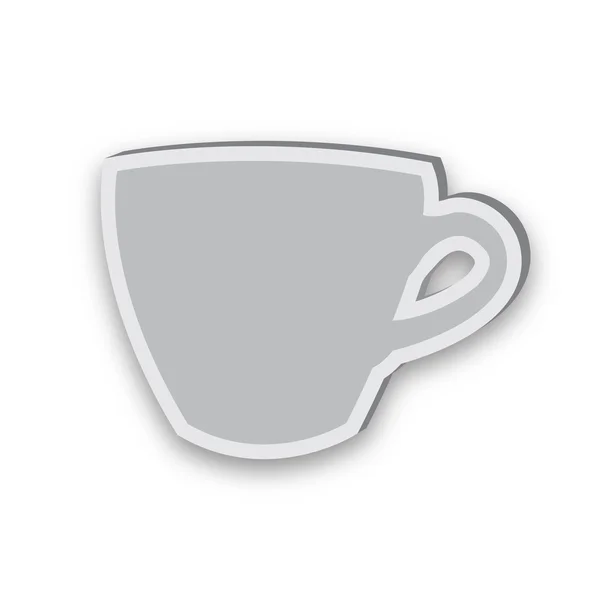 Klibbiga ikonen Cup isolerad på vit bakgrund — Stockfoto