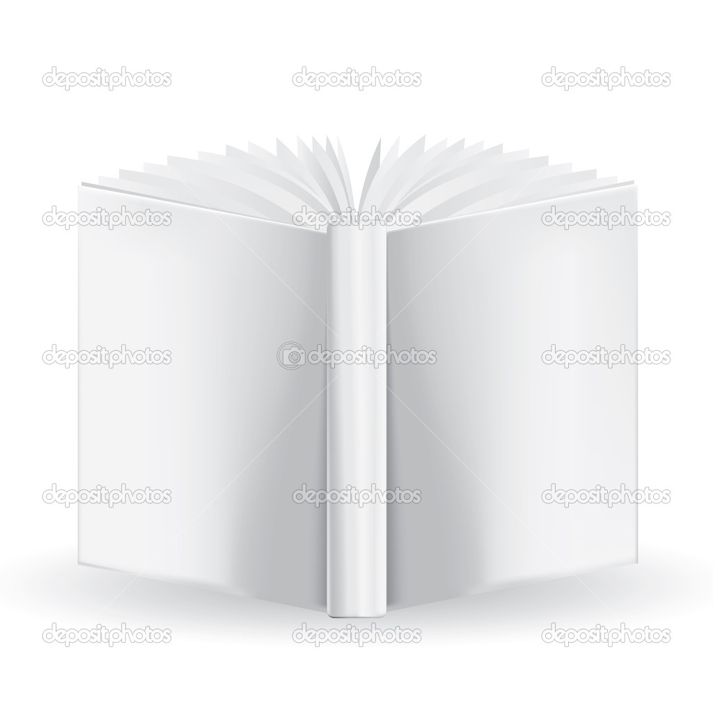 White book for your own design isolated on white background. Mes