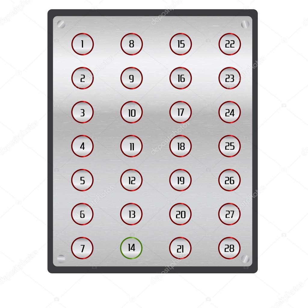 metal textured elevator panel