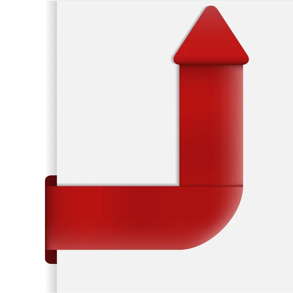 Marque-page flèche rouge — Image vectorielle