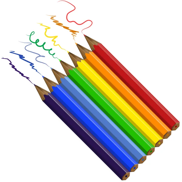 Ołówki tęcza — Wektor stockowy