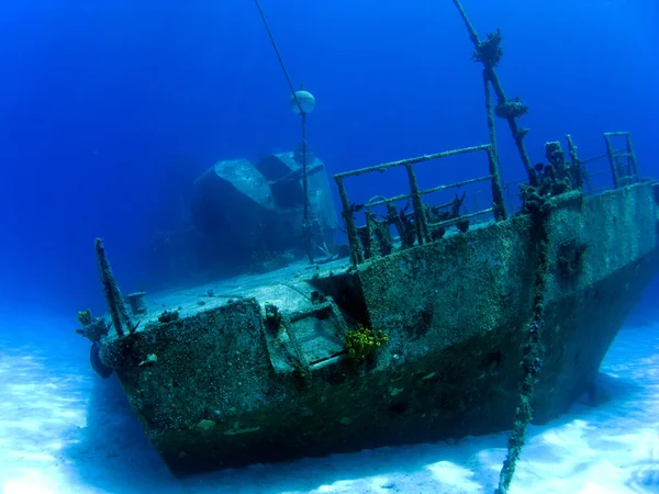 Naufrágio subaquático em Cayman Brac — Fotografia de Stock