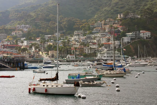 Baía de Avalon com Barcos em Catalina — Fotografia de Stock