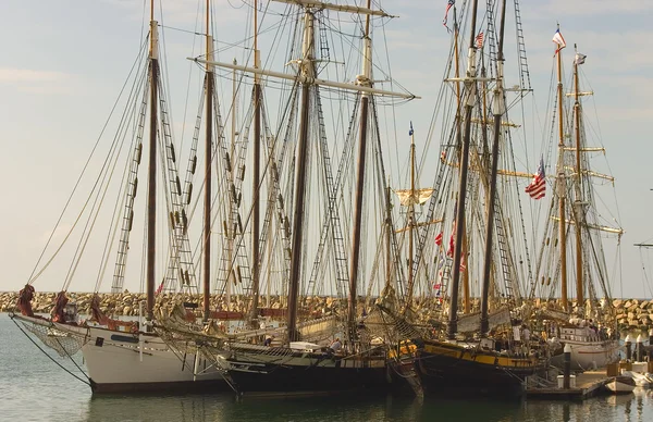 Three Tall Ships in Dana Point — Stock Photo, Image