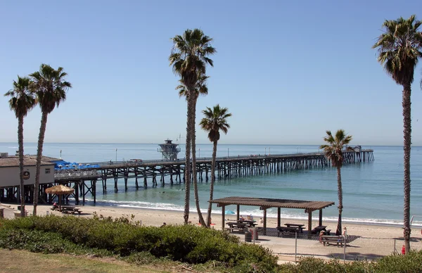 San clemente pier op een rustige dag — Stockfoto