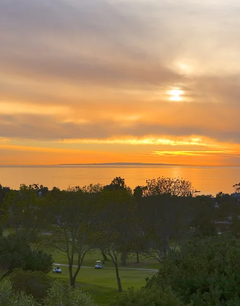 Affacciato su un campo da golf di San Clemente al tramonto Fotografia Stock