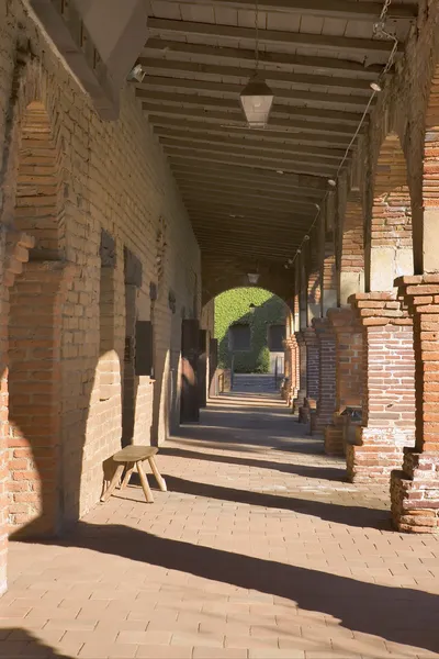 MISSION SAN JUAN CAPISTRANO WITH LIGHT AND SHADOWS — Stock Photo, Image