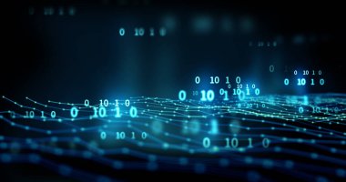 Yazılım geliştiricisi ve Bilgisayar betiği 3d illüstrasyonunun kod soyut teknoloji arka planı programlanıyor