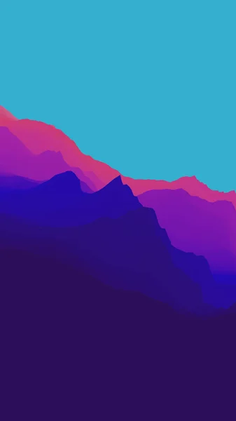 abstract gradient  landscape polygon shape background.mobile screen UI design 3d illustration.Colorful Background for UI UX smartphone screen desgin wallpape