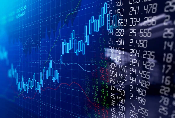 Ilustración Del Gráfico Del Mercado Valores Financieros Concepto Inversión Empresarial —  Fotos de Stock