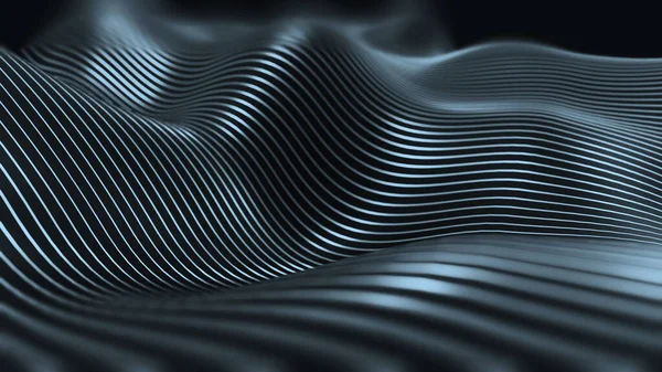 Black White Wave Shape Abstract Background Smooth Transitions Vibrant Colors — Zdjęcie stockowe