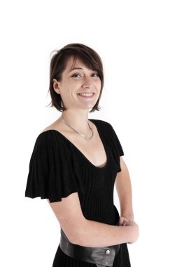 yalıtılmış bir esmer portresi