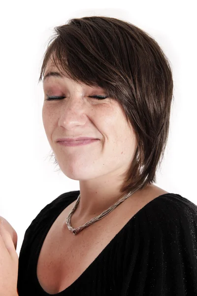 Isolated portrait of a brunette — Stock Photo, Image