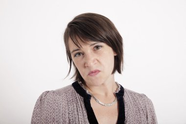 Stüdyo bir esmer portresi