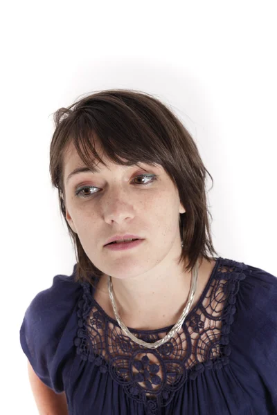 Portrait of a brunette on studio — Stock Photo, Image