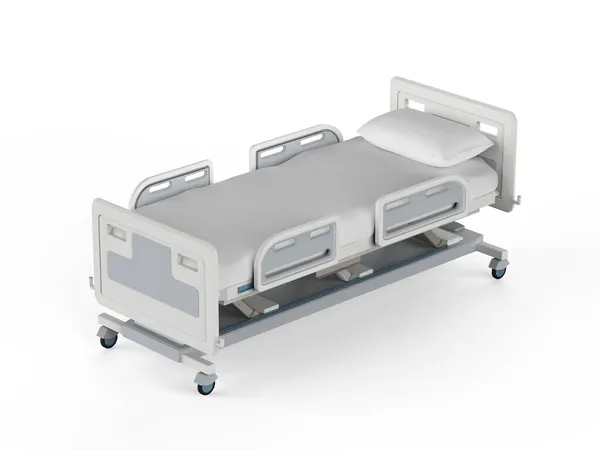 Rendering Electric Hospital Bed Isolated White Background — Stock Photo, Image