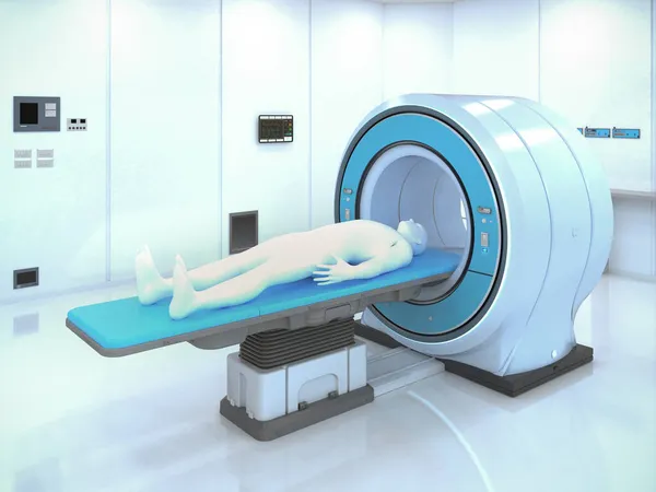 Рендеринга Сканування Машини Або Пристрій Сканування Магнітно Резонансної Томографії — стокове фото