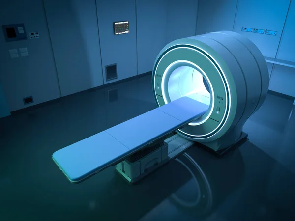 Render Mri Tetkik Makinesi Veya Manyetik Rezonans Görüntüleme Cihazı — Stok fotoğraf