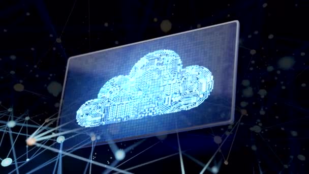 Хмара Схеми Технології Хмарних Обчислень — стокове відео