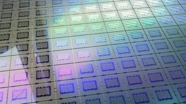 Chipset Produzione Semiconduttori Metraggio — Video Stock