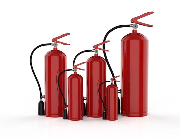 Rendering Fire Extinguisher White Background — Stock Photo, Image