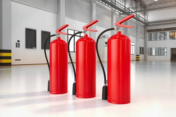 Renderizado Extintor Incendios Fábrica — Foto de Stock