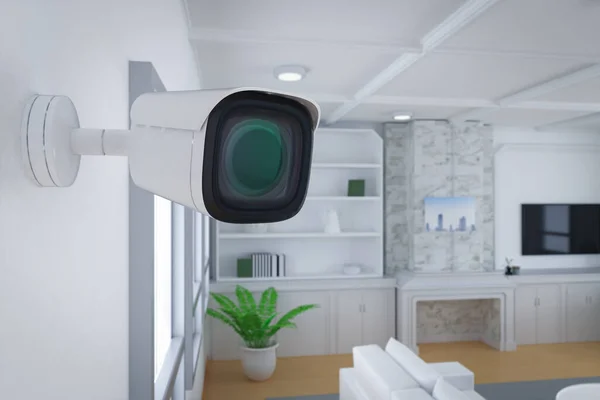 3Dレンダリングセキュリティカメラや家のセキュリティのためのCctvカメラ — ストック写真